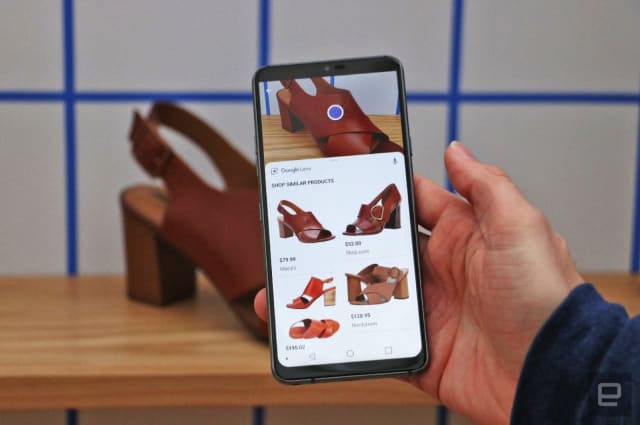 mobile view of taking a snap of the sandles